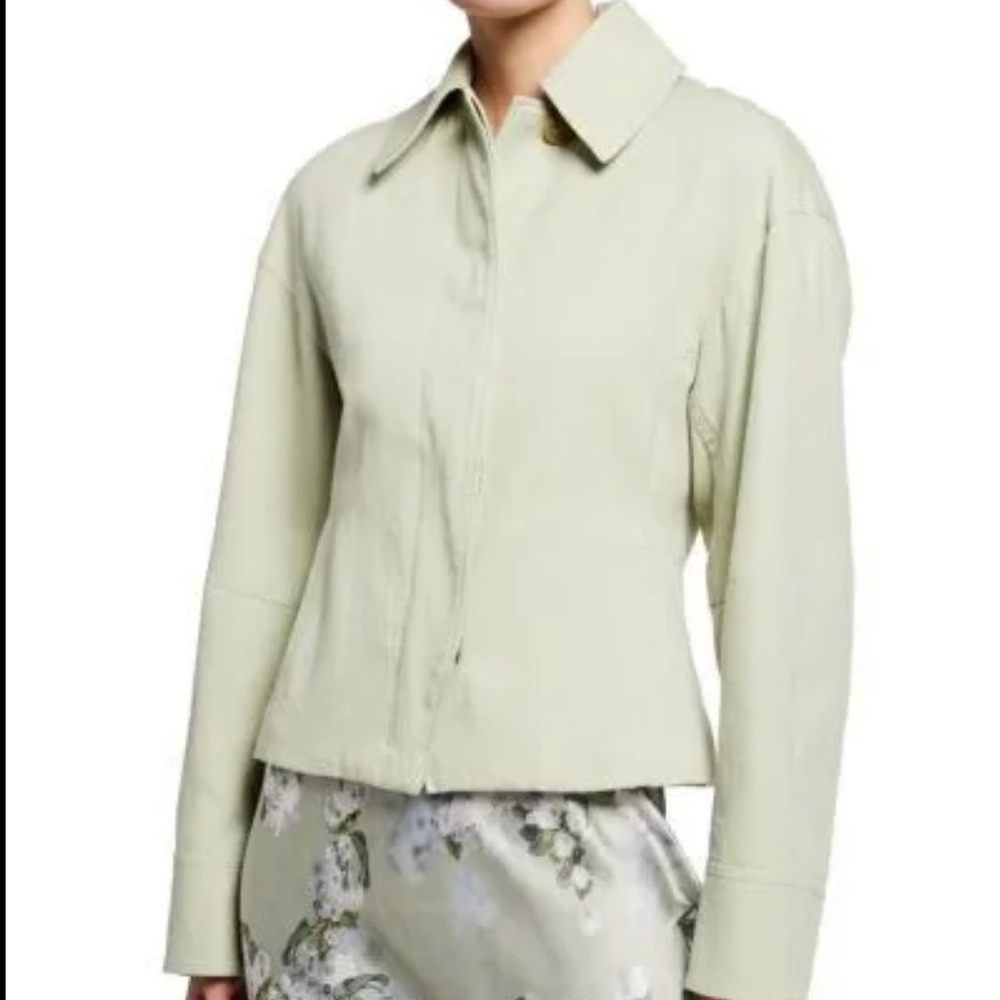 Vince Women’s Lightweight Green Shirt Jacket, Size 12 - Picture 1 of 11